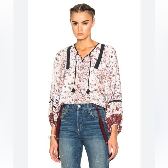 Ulla Johnson Wim Blouse in Dove 100% Silk size 2 - Picture 4 of 10